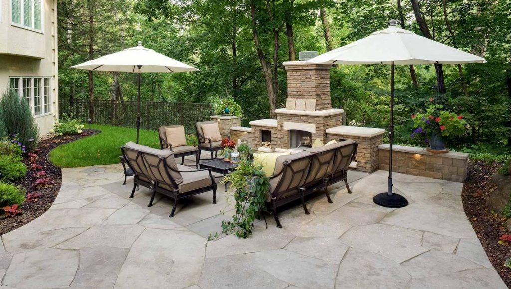 outdoor patio in summer
